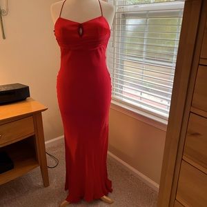 Gillar red evening gown, size 4